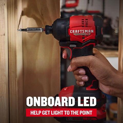 CRAFTSMAN V20 BRUSHLESS RP Compact Impact Driver Kit (CMCF811D1)
