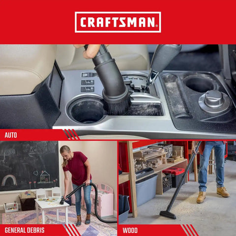 CRAFTSMAN CMXZVBE38768 10-14 Gal. Wet Dry Shop Vacuum Dust Collection Bags | For General Debris, Fits Most 10 to 14 Gallon Shop Vacuums, Collects Dry Only Debris, Reduces Cleanup Time, 3-Pack
