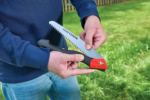 CRAFTSMAN Folding Hand Saw, 8 in. Blade, Compact Design, for Camping, Pruning, Cutting Wood, Branches or Brush