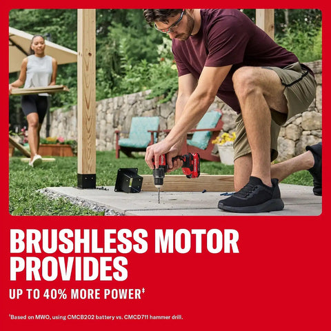 CRAFTSMAN V20 1/2-in Hammer Drill, Brushless RP, Compact Cordless Hammer Drill, Battery Not Included (CMCD716B)