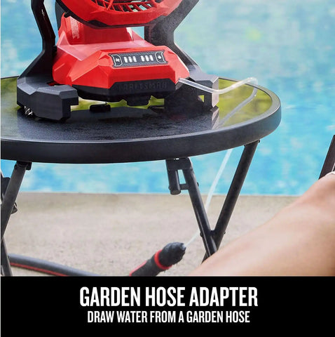 Craftsman V20 Cordless Personal Fan Kit, Misting Fan, Settings for Mist and Airflow Misting Fan, Garden Hose Adaptor, Battery Included (CMCE003C1)