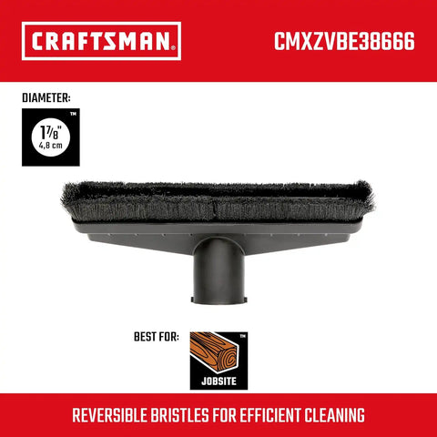 CRAFTSMAN CMXZVBE38666 1-7/8 in. Floor Brush Wet Dry Shop Vacuum Attachment