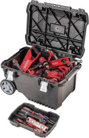 CRAFTSMAN 29-in. Rolling Tool Box with Wheels, Black, Plastic, Lockable (CMST24800)