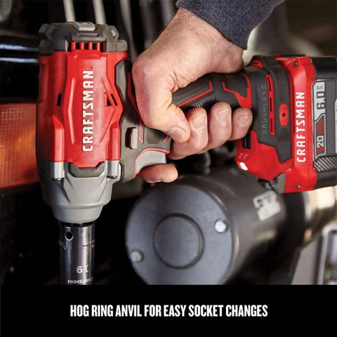 CRAFTSMAN V20 Cordless Impact Wrench, 1/2 inch, Bare Tool Only (CMCF920B)