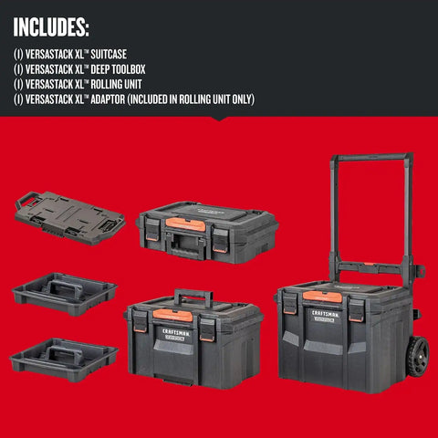 CRAFTSMAN VERSASTACK XL Rolling Tower Tool Storage System, 4 piece (CMST60420)