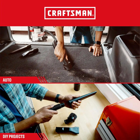 CRAFTSMAN CMXEVBE17040 4 Gallon 5.0 Peak HP Wet Dry Shop Vacuum Bundle
