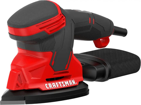 CRAFTSMAN Detail Sander, Corded Mouse Sander for Woodworking, Includes 2 Attachments, Sandpaper Sheets and Dust Bag (CMEW210)