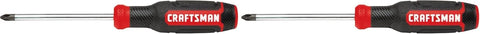 CRAFTSMAN Screwdriver, Phillips, Bi-Material, PH #2 X 4 Inch (CMHT65054N) (Pack of 2)