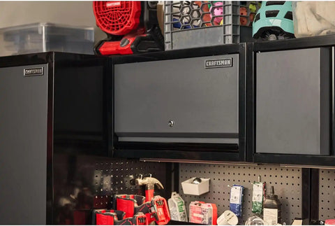 CRAFTSMAN Welded 1-Door Wall Cabinet (White/Black) (CMST32616WB)