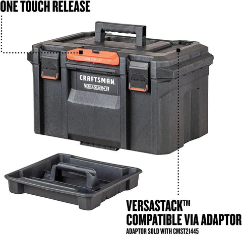 CRAFTSMAN VERSASTACK XL Tool Box, Waterproof Indoor/Outdoor, Stackable Tool Storage, Lockable, 21 Inch (CMST21430)