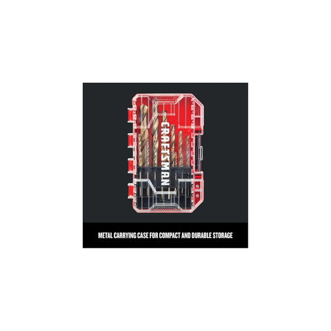 CRAFTSMAN 14-Piece Gold Oxide Drill Bit Set for Wood, Plastic, or Metal (CMAM2214)
