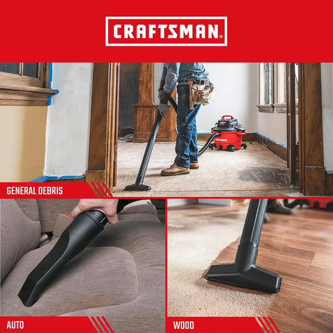 CRAFTSMAN CMXZVBE38735 Genuine 12-Gal. Wet Dry Vac Dust Collection Bags | For Fine Dust, Fits Most 12 Gallon CRAFTSMAN Shop Vacuums, Collects Dry Fine Debris, Reduces Cleanup Time, 2-Pack