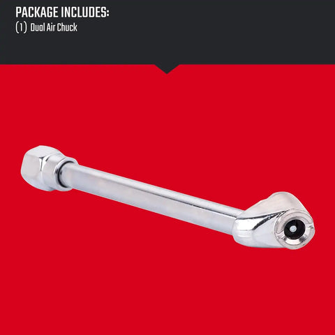 CRAFTSMAN Dual Air Chuck, 1/4-in Female NPT Threads, Extended Reach for Hard-to-Reach Valves
