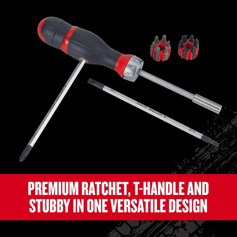CRAFTSMAN V-SERIES 3 in 1 Ratcheting Screwdriver Set with Assorted Multi-Bits, 18 Piece (CMHT68142V)