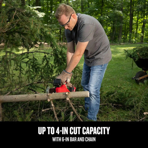 CRAFTSMAN V20 Mini Cordless Chainsaw, Pruning Saw, 6" Chain, Small Handheld Chainsaw, 2Ah Battery and Charger Included, Tree Trimming and Pruning, Compact and Lightweight (CMCCS320D1)