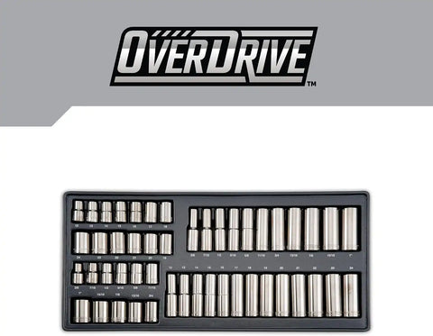CRAFTSMAN OVERDRIVE 284-Piece Gunmetal Chrome Mechanics Tool Set, Standard SAE/Metric Socket Set, with Hard Case (CMMT99284)