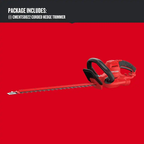 CRAFTSMAN Hedge Trimmer, 22" Corded with POWERSAW Branch Cutter, 3.8-Amp (CMEHTS8022)