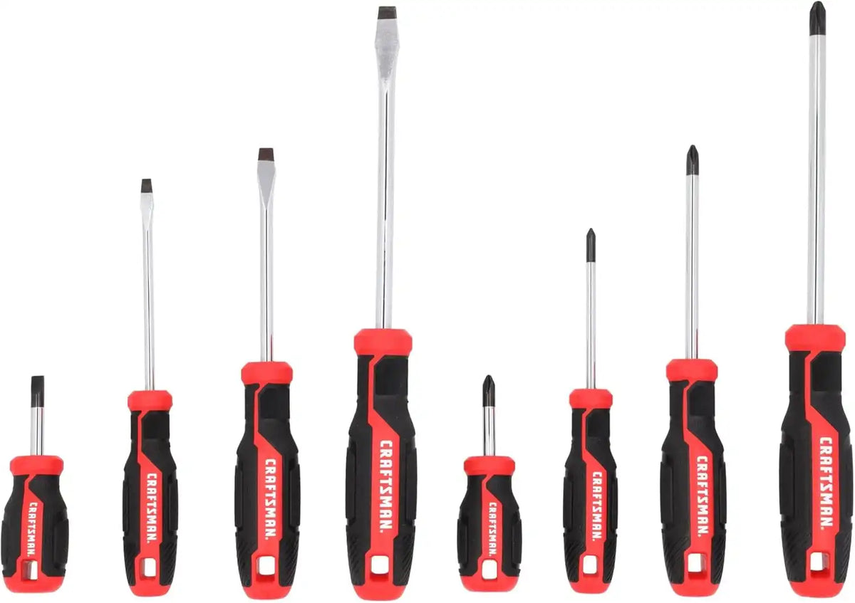 CRAFTSMAN Screwdriver Set, 8 Pc, Flat Head and Phillips Screwdrivers (CMHT65130)