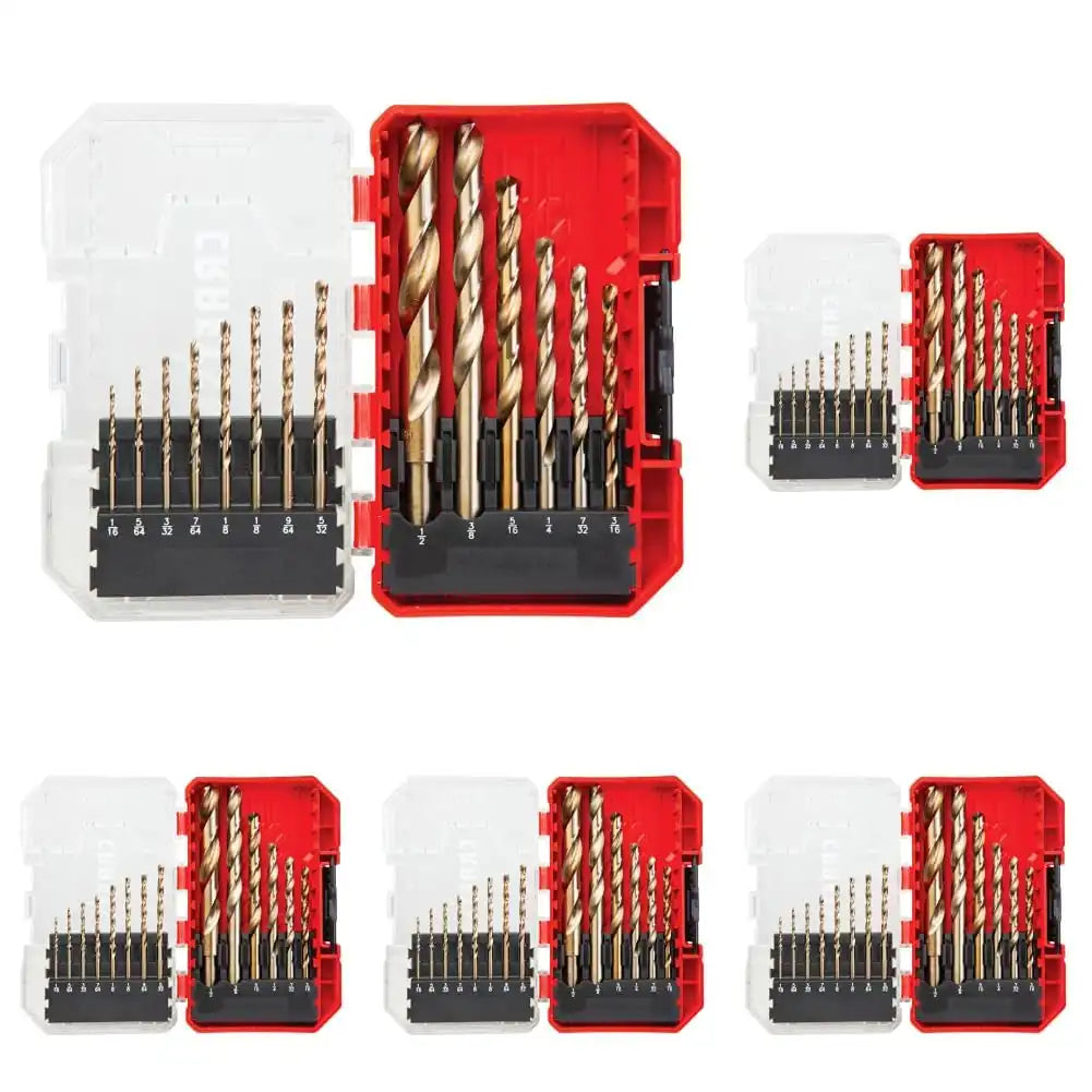 CRAFTSMAN 14-Piece Gold Oxide Drill Bit Set for Wood, Plastic, or Metal (CMAM2214) (Pack of 5)
