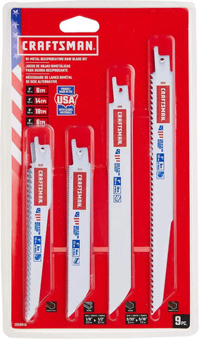 CRAFTSMAN Reciprocating Saw Blades, 9 Piece Kit (2058840)