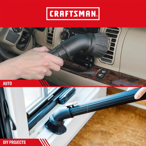 CRAFTSMAN CMXEVBE18590 9 Gallon 4.25 Peak HP Wet Dry Vac, Portable Shop Vacuum Wet and Dry with Filter, 3 Dust Bags, Hose, Dusting Brush and Attachments for Home, Garage and Automotive Cleaning