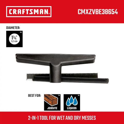 CRAFTSMAN CMXZVBE38654 1-1/4 in. Wet Nozzle/Floor Brush Vacuum Attachment