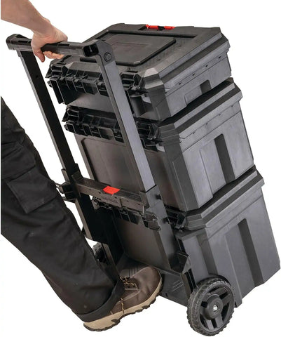 CRAFTSMAN VERSASTACK XL Tool Box with Wheels, Waterproof, Stackable System, Portable Rolling Storage for Indoor/Outdoor Use, 22.5 Inch (CMST21445)