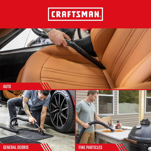 CRAFTSMAN CMXZVBE43270 Genuine 4 Gal. Wet Dry Vacuum Dust Collection Bags | For Fine Dust, Fits CRAFTSMAN CMXEVBE17612 4 Gallon Shop Vacuum, Collects Dry Fine Debris, Reduces Cleanup Time, 2-Pack