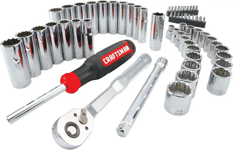 CRAFTSMAN Mechanics Tool Set, 3/8 Inch Drive, 61 Piece (CMMT45161)