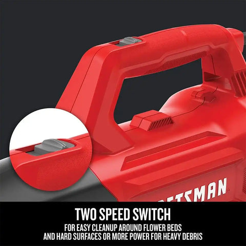 CRAFTSMAN Corded Leaf Blower, Powerful Lightweight Handheld Axial Electric Blower, 9 Amp (CMEBL710)