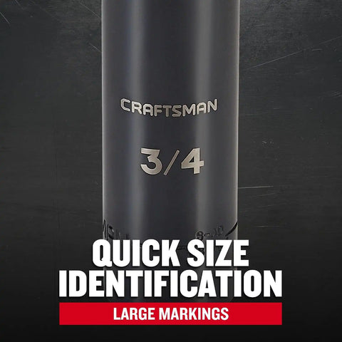 CRAFTSMAN Deep Impact Socket, SAE, 1/2-Inch Drive, 3/4-Inch (CMMT16061)
